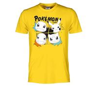 Sabor srl Pokémon T Shirt Bambino e Ragazzo Starter Squad - Maglia Ufficiale Personaggi Pikachu - Maglietta in Cotone 3-15 Anni - Idea Regalo Bambini 3-4 Anni