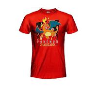 Sabor srl Pokémon T-Shirt Drago Lizard Originale Ufficiale Maglia Maglietta Bambino Ragazzo - Rossa - 100% Cotone (12-13)