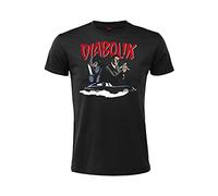 Sabor srl T Shirt Diabolik Ufficiale Modello Diabolik e Ginko - Maglietta Uomo Nera - Maglietta Uomo Manica Corta - Maglia Nera Donna (IT, Testo, M, Regular, Regular, Nero)