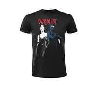 Sabor srl T Shirt Diabolik Ufficiale Modello Diabolik ed Eva. Stampa Frontale. Maniche Corte. 100 Cotone. Unisex. Nera. Taglie da Adulto Ragazzo. (S)
