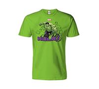 Sabor srl T Shirt Hulk con Stampa Frontale. Maniche Corte. 100% Cotone. Unisex. Prodotto Ufficiale. Taglie da Bambino (IT, età, 9 Anni, 11 Anni, Regular, Verde)