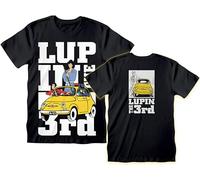 Sabor srl T-Shirt Lupin III Ufficiale - Maglietta Arsenio Lupin Ladro Gentiluomo in Cotone - Maglia Nera Uomo Donna Unisex Adulto Ragazzo - Anime T Shirt (IT, Testo, L, Regular, Regular, Nero)