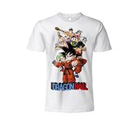Sabor srl T Shirt Modello Dragonball Personaggi Saga. Bianca. Maniche Corte. 100% Cotone. Unisex. Prodotto ufficiale. Taglie da Bambino Adulto e Ragazzo (M)