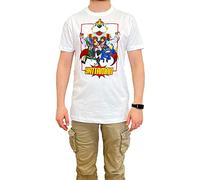 Sabor srl T-Shirt Yattaman Gruppo, Maglia 100% Cotone a Maniche Corte, Prodotto Ufficiale, Bianco, Taglia M