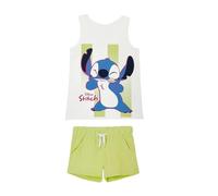 Sabor Stitch Pigiama Estivo Bimba Giromanica + Pantaloncino (DY78A5296) (IT, età, 7 Anni, 8 Anni, Regular, Bianco)