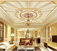 SABORR Decorazione del tetto affresco, carta da parati del soffitto 3D, tridimensionale oro goffrato soggiorno, parete della camera da letto, pittura adesiva artistica
