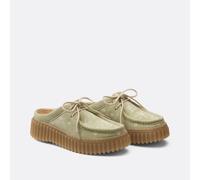 Sabot chiusi in pelle ricamata Torhill Mule Verde 36