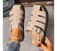 Sabot da donna con suola spessa, mule alla moda con design traforato, comodi sandali piatti a scivolo adatti per donne in gravidanza, antiscivolo, nuova collezione estate 2025 CN35,CN36,CN37,CN38,CN39