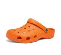 Sabot da giardino per uomo e donna, scarpe a rete traspiranti, sandali unisex classici, antiscivolo, per esterni, estivi, morbidi, Arancione, 21 EU
