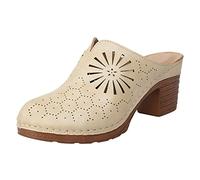 Sabot Donna con Zeppa Eleganti Sandali Comode Chiuse Davanti Estive Sabot Moda Morbido Gomma Antiscivolo Ciabatte Camminare Anziani Comodi Zeppe Slippers Offerta Traspirante Pantofole Piscina Mare