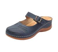 Sabot Donna Pelle Estivi Sandalo Chiuse Davanti Sportive Sandali Ortopediche Comode Nuovi Mules Piscina Eleganti Sughero Pantofole Mare Slippers Trekking Ciabatte Da Spiaggia Slip on Scarpe Con Zeppa