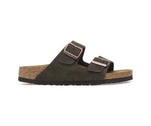 Sabot doppio cinturino in pelle scamosciata Arizona Marrone 46