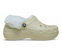 Crocs - Zoccoli classici color osso foderati in pile con plateau-Neutro 41-42