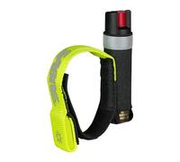 SABRE Runner Pepper Gel for Self Defense with Adjustable LED Hand Strap for Running, Always On or Flashing Light, Ambidextrous Fit, Max Strength 35 Bursts, Protect Against Multiple Threats, 0.67 fl oz