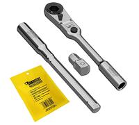 SabreCut 1 x MRSC07 Testa flessibile 7 in 1 6,3 mm 1/4" HEX Mini micro cricchetto magnetico con barra di estensione e adattatore per presa quadrata da 1/4" Chiave a cricchetto