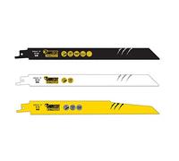 SabreCut SCRSKM3B - 3 lame per sega miste, 225 mm, S1110DF S1122HF S1122BF, per taglio rapido in legno e metallo, compatibili con Bosch Dewalt e molti altri