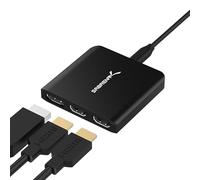 SABRENT Adaptateur USB Type C vers x2 HDMI et x1 DisplayPort, 8K@30Hz 4K@60Hz compatible avec Thunderbolt 3 (DA-H2D1)