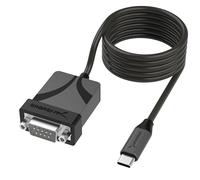 SABRENT Adattatore seriale USB-C da USB tipo C a DB9 Serial RS232, Prolific PL2303GS chipset, USB 2.0, 1bps-12Mbps baud rate per terminali POS, modem, GPS, dispositivi, 180 cm (CB-D9C6)