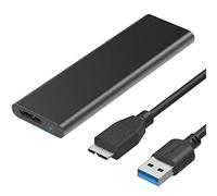 SABRENT Case SSD, da M.2 [NGFF] a USB 3.2 Gen 1, Adattatore SSD esterno, Custodia per disco esterno SATA, supporta B+M Key (solo per M.2 SATA SSD) tool free in Alluminio (EC-M2MC)