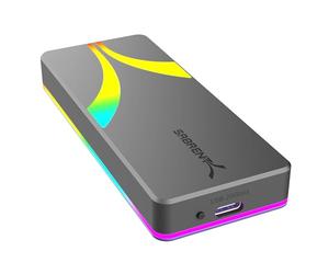 SABRENT Case SSD Rocket RGB USB C 20Gbps M.2 SATA/NVMe (EC-RGBG)