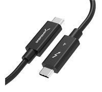 SABRENT Cavo Thunderbolt 4 USB Type C [Certificato] 1 m | 40 Gbps | Ricarica da 100W | E-Mark Chip | PD supporta | per MacBook, Laptop, Dock | NERO [CB-T4M1]