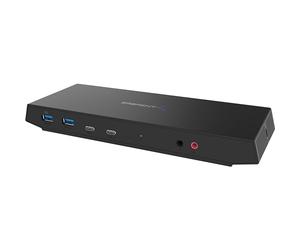 SABRENT Docking Station cavo USB type-C per PC e Laptop, con: 4 porte USB 3.0, 2 porte USB C, 1 USB C (PD), 2 HDMI 4K, 2 DisplayPort, 1 Ethernet, 1 audio in, 1 audio out, per Windows e MAC (DS-WSPD)