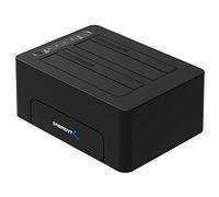 Sabrent Docking Station USB 3.1 a SATA con Doppio Slot per HDD/SDD da 2,5”/3,5”. Funzione Duplicatore/Clonatore di Hard Disk [Cavi Tipo C e Tipo A Inclusi, Supporta Drive da 10TB] (DS-UTC2)