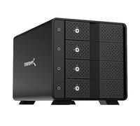SABRENT Docking Station USB 3.2 per 4 SSD/HDD SATA da 3.5 Pollici, Alluminio, con Alimentatore, Ventola e 4 Interruttori ON/OFF Separati (DS-SC4B-EU)
