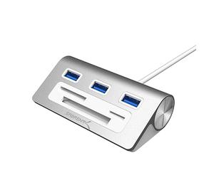 SABRENT Hub USB 3.2 Gen 1, Ciabatta multipresa USB, Sdoppiatore USB, 3 Porte, Lettore schede SD/MicroSD/CF/TF per iMac, MacBook, MacBook PRO, MacBook Air, Mac Mini o PC, Cavo 30cm (HB-MACR)