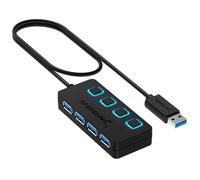 SABRENT Hub USB 3.2 Gen 1, Ciabatta multipresa USB, Sdoppiatore USB, 4 Porte con Singoli Interruttori ON/OFF e Spie LED, per PS4/PS5, PC da gioco, laptop, chiavetta USB, stampante, MacBook (HB-UM43)