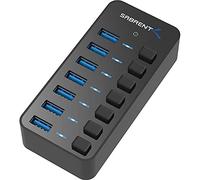 SABRENT Hub USB, [7-Porte] 36W con Interruttori ON/OFF, Ciabatta Multipresa USB, Sdoppiatore USB 3.2 Gen 1, Spie LED e Alimentatore (HB-BUP7)