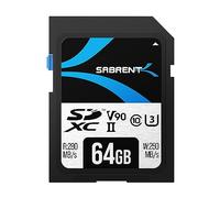 SABRENT Scheda SD 64GB v90, SDXC Card UHS-II, Memoria SD U3, Memory Card con R280MB/s W250MB/s (SD-TL90-64GB)