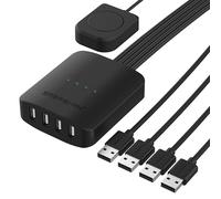 SABRENT Switch USB 2.0 per Condividere Fino a 4 Computer e Periferiche con Indicatori LED (USB-USS4)