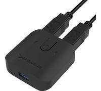 SABRENT Switch USB, Sdoppiatore, 3.2 Gen 1 Switch KVM, 1 ingresso 2 uscite, per più computer, chiavetta, mouse, tastiera, scanner, stampante e hard drive (USB-SW30)