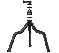 Sabrent Treppiede smartphone, Cavalletto per smartphone, Mini treppiede per GoPro, Treppiede flessibile octopus, con doppia testa a sfera, rotazione 360° (TP-FLTP-TBHD)
