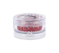 SABRINA AZZI Sabrina Art Decorativo Barattolo Perle Rosse Plastica (746), Standard, Unico