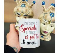 Sabrina Graphic Designer stationery wedding studio Tazza in Ceramica Personalizzabile Bianca - Regalo per Madrina, Padrino, Mamma o Papà - 333g, 8x9,5 cm