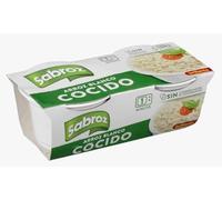 Sabroz Arroz Blanco Cocido, Riso Bianco Cotto Pronto, Senza Glutine, 125g PACK 6