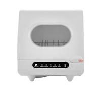 SABUIDDS Mini lavastoviglie, per 3 - 6 set di posate, 2 programmi, lavastoviglie da tavolo autoportante con motore in rame puro da 5 l, acqua, per appartamenti, dormitori, campeggio, bianco