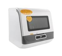 SABUIDDS Mini lavastoviglie per 4-6 set di posate, 3 programmi di lavastoviglie da tavolo autoportante con asciugatura, 8 l di acqua necessaria, perfetta per campeggio, appartamenti, dormitori