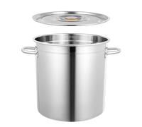 SABUIDDS Pentola professionale in acciaio inox, 35 litri, con coperchio, 47 x 36 cm, per la pasta, per tutti i piani cottura, adatta per cucine, hotel o ristoranti