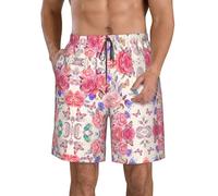 sac à Lunch isotherme à Motif Floral avec Poche Avant pour Femmes et Hommes, joli sac fourre-Tout pour Le Travail, Le Bureau, Les Voyages et Les Pique-niques