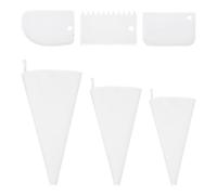 Sac À Poche In Cotone Da 3 Pezzi, Raschietti Bianchi Da 3 Pezzi, Sac À Poche Riutilizzabili, Sac À Poche Per Torte, Sac À Poche Per Pasticceria