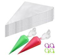 Sac a Poche USA e Getta, 100 Pezzi Sacchetto per Pasticceria e Getta, Transparent per Decorazioni Cupcake, Pasticceria, Dolci, Torte(30 x 20cm)