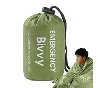 Sac de couchage de survie réutilisable - Sac thermique isolant coupe-vent et imperméable | Équipement de survie compact pour la randonnée, le trekking, les urgences et la protection contre les intempé