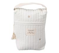 Sac De Rangement Pour Couches - Pochettes D'organisation Pour Couches, Sac À Couches Matelassé À Fermeture Éclair | Sac À Couches En Tissu, Sac À Sucette Portable Avec Poignée Pour Jouets, Lingettes,