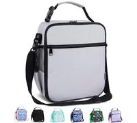 Sac Isotherme Repas Maidyna, Sac Isotherme pour dejeuner réutilisable avec Sangle Réglable, Sac de pique-nique isotherme pour Adultes&Enfants(Gris)
