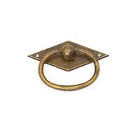 SACAR DUE SRL Maniglia rombo con anello ovale patinato antico 57 x 43 mm