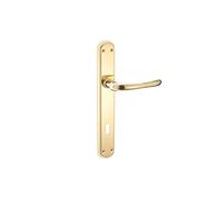 SACAR DUE SRL Maniglia sette con placca patent in ottone finitura lucido 90 mm