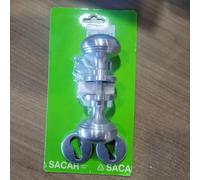 SACAR Pomolo Coppia Mod. 1 Mm60 Con Rosetta Yale Cromo Satinato 48563 Massiccio